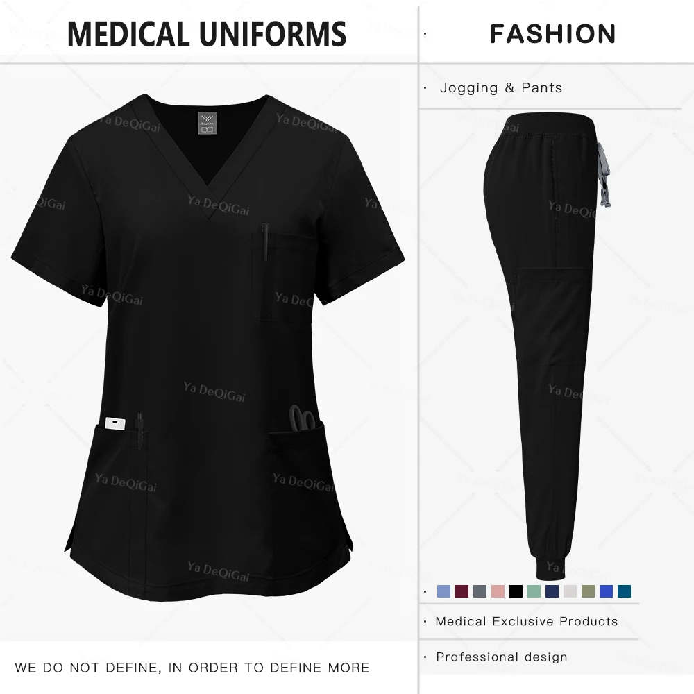 Pink Clinical Uniform Woman Pharmacy Workwear Nurse Uniform Hospital Doctor Oral Dental Surgery Uniforms Medical Scrubs Sets New image 3