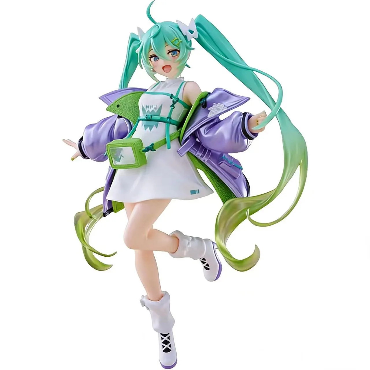 在庫あり-タイトーオリジナル正規品-vocaloid-piapro-キャラクター初音ミク-ファッションフィギュア-スポーティー-18-センチメートルアニメモデル玩具フィギュアギフト