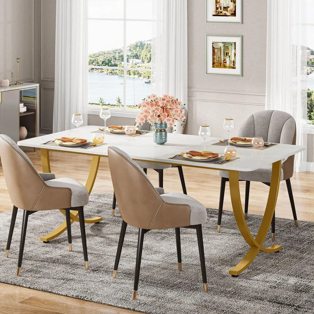 63" Rectangle White…