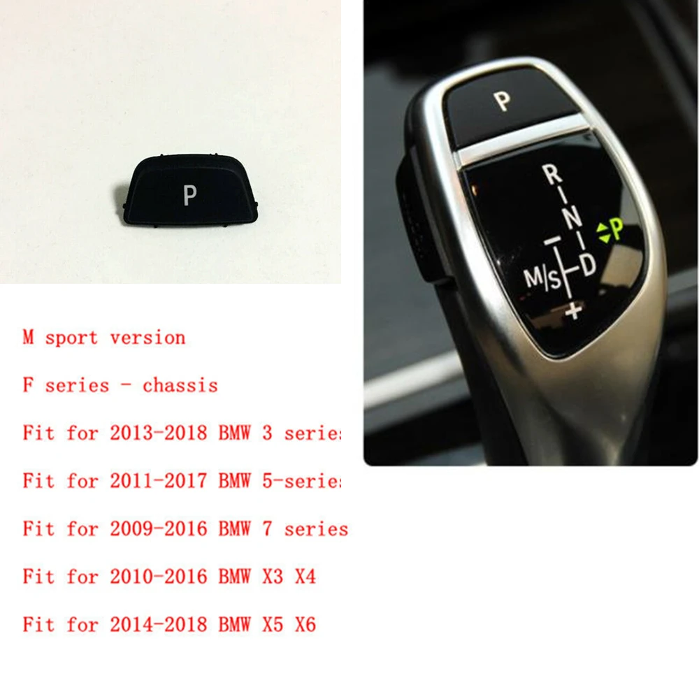 Gear Shift Knob Lever P Button Cover For BMW 3 5 7 Series X3 X4 X5 X6 2010 2011 2012 2013 2014 2015 2016 2017 2018