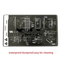 Anti Static Waterproof Soft Pad Flexible Dustproof High Temperature Resistant insulation Silicone Mat for Mobile Phone Repair