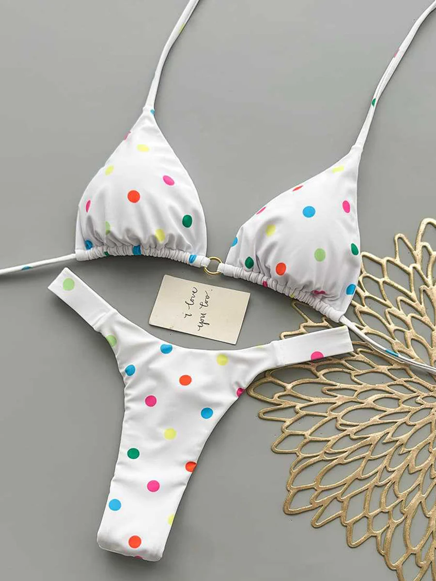 

2026 Sexy Swimwear Push Up Bikini Set with Mini Halter Swimsuit Women Micro Bikinis Swimming Suits Biquini Beachwear