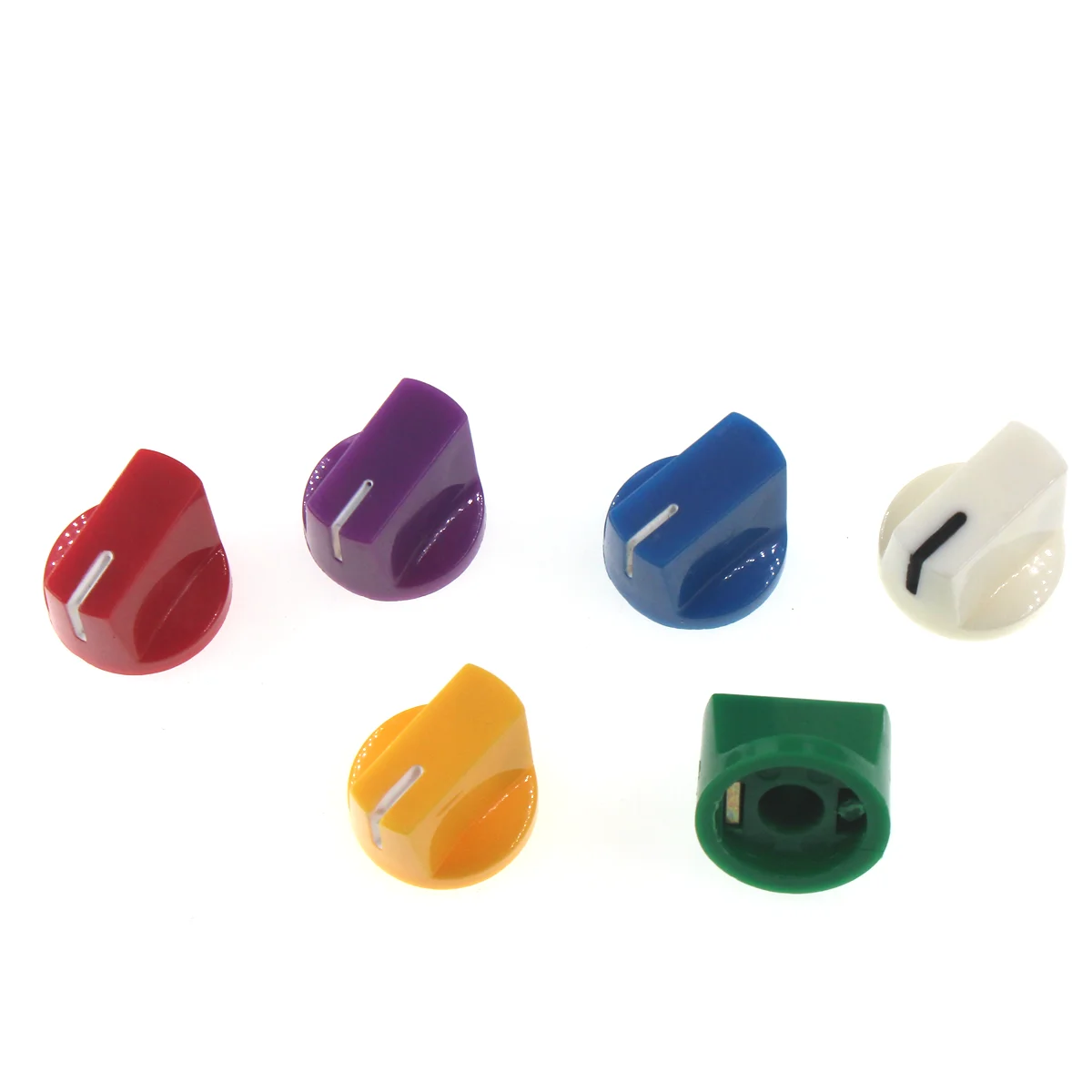 19x14mm Multi Color Flet Head Guitar Pedal Knob Electric Guitar Pot Potentiometer Knobs red balck Accessories Electric