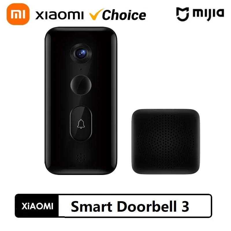 NEW Xiaomi Smart Doorbell 3 CN Version 2K Ultra HD Night Vision Video Doorbell Long Battery AI Human Recognition For Mi home APP