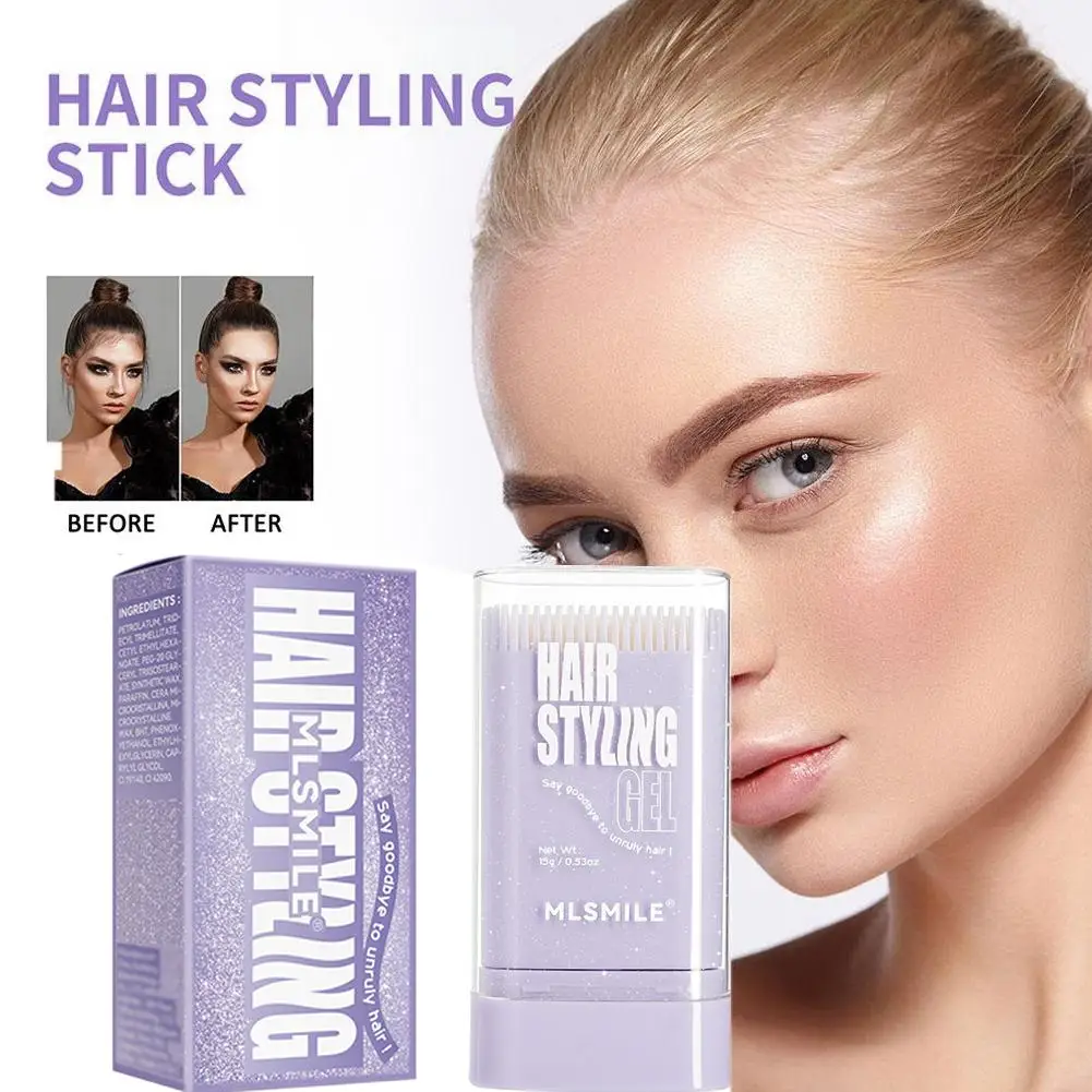 عصا شمع الشعر مع مشط الأسنان لتشكيل الشعر يدوم طويلاً، كريم كسر الشعر وترتيبها، أداة كسر الشعر Z7S5