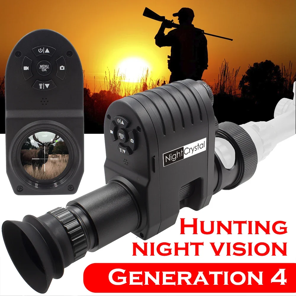 

Hunting Night Vision Riflescope, Clip-on Attachment, Monocular, 1080p Video Camera, Not Thermal Goggle, Red Dot Sight, IR, 850