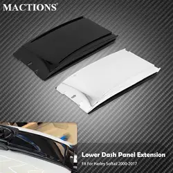 Motorcycle Lower Dash Panel Extension Black Chrome Plastic For Harley Softail 2000-2016 2017 Heritage FLST Fat Boy Standard FXST