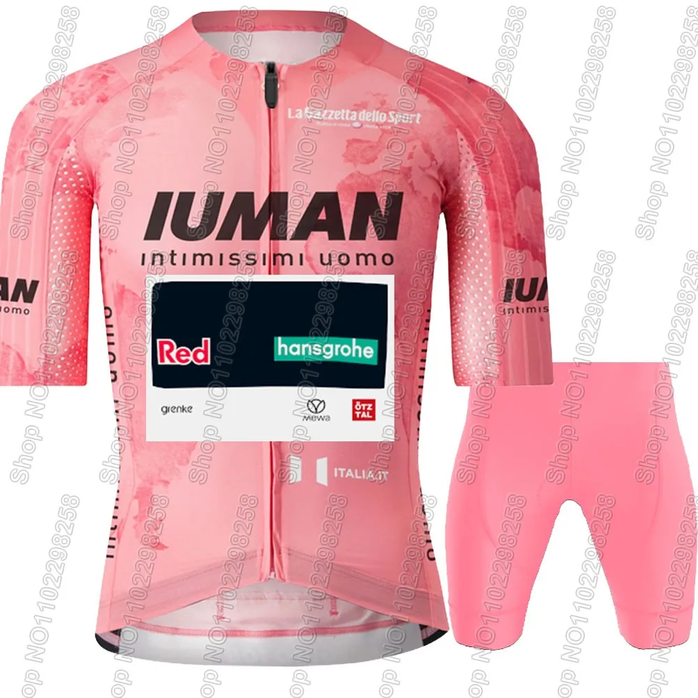 Boraful Hansgrohe Team 2025 Tour De Italy طقم جيرسي لركوب الدراجات للرجال ملابس ركوب الدراجات على الطرق قمصان بدلة دراجة مريلة شورت MTB