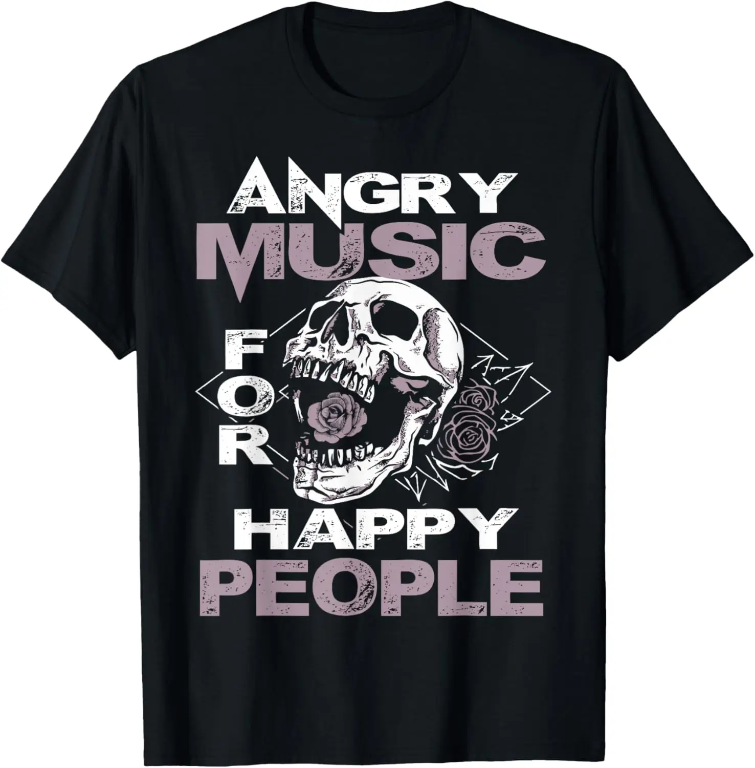 

Подарочная футболка Angry Music for Happy People Heavy Metal Headbanger