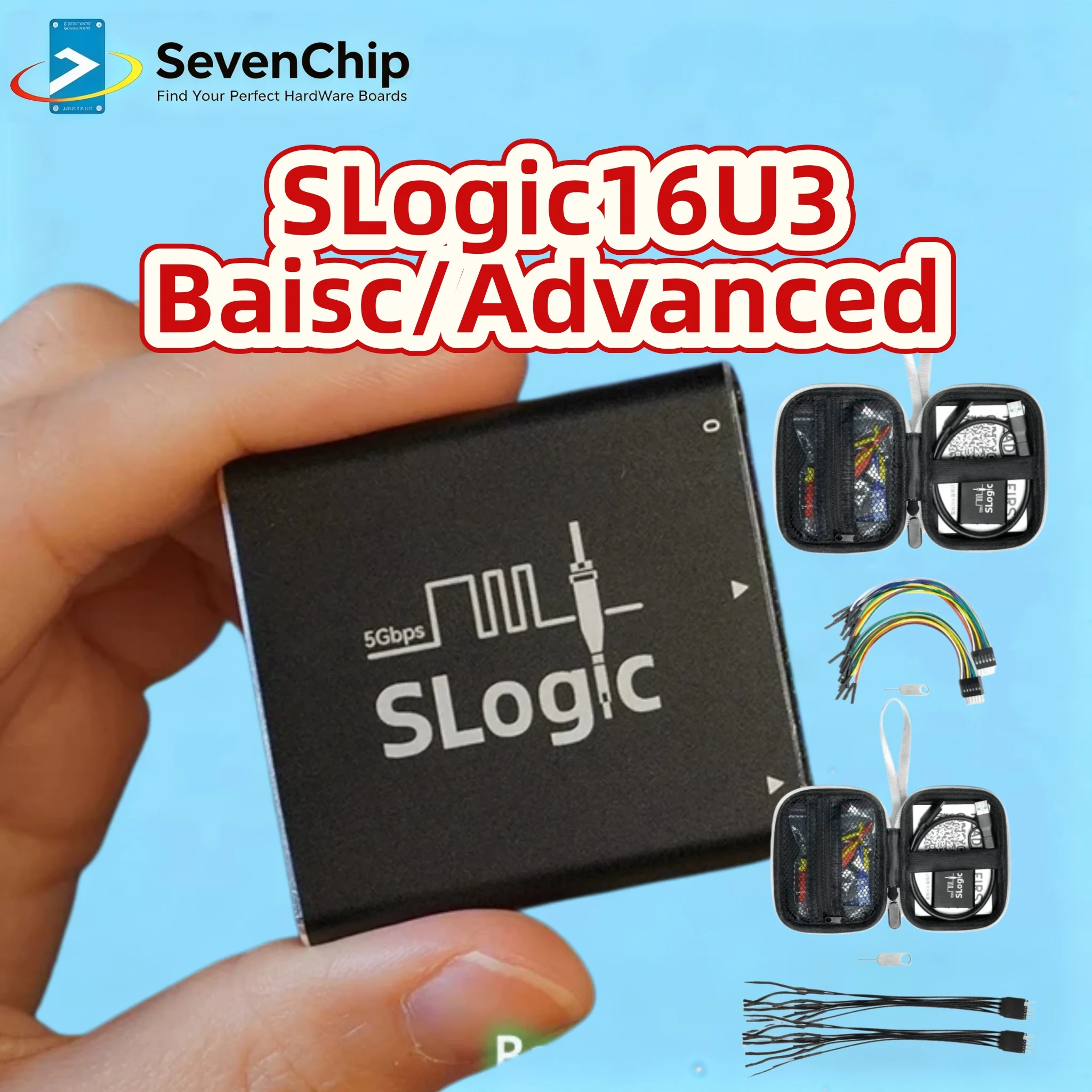 

Суперскоростной логический анализатор Sipeed SLogic16U3, 16 каналов, 800 м, регулируемый порог для WIN MAC Linux, пробоотборник 5 Гбит/с, USB3