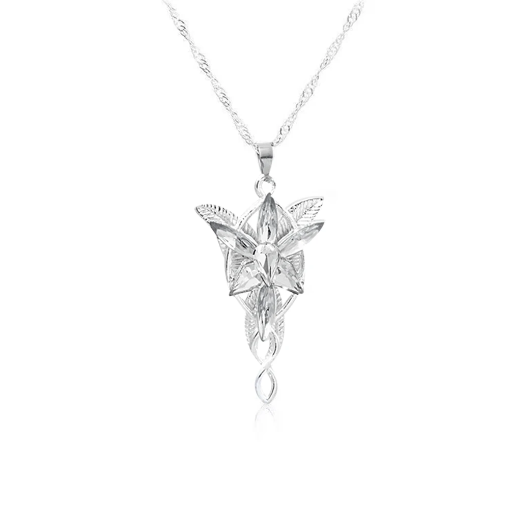 Movie Lord Of The Rings Necklace Elf Princess Yavin Twilight Star Crystal Pendant Women's Necklace Jewelry Gift