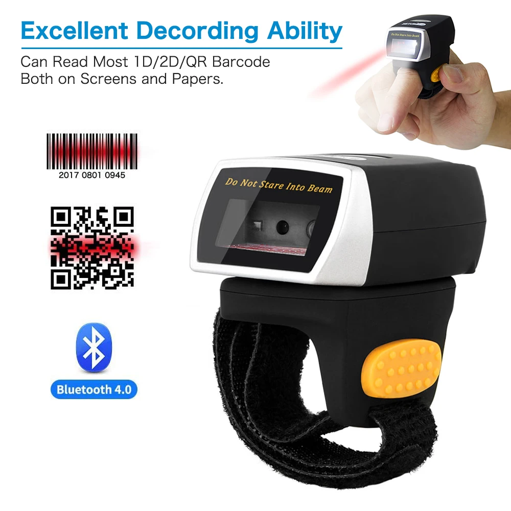 

NT-R3 Wearable 1D Bluetooth Barcode Scanner AND NT-R2 Ring Bluetooth 2D QR Barcode Reader AND NT-R3 Bluetooth CCD Scanner