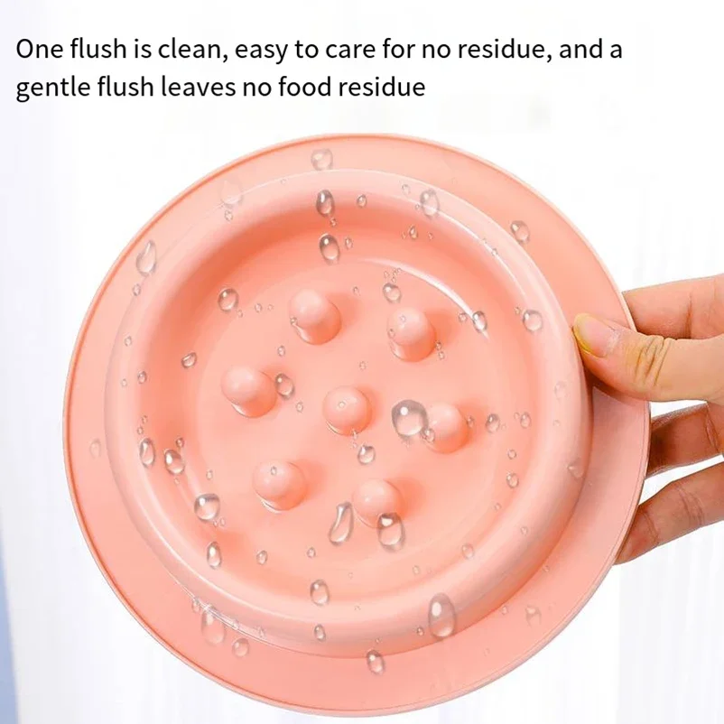 وعاء تغذية بطيء مضاد للاختناق للكلاب الأليفة؛ وعاء للقطط لمنع التناثر والاختناق مستلزمات الحيوانات الأليفة وعاء تغذية بطيء للكلاب وعاء للقطط