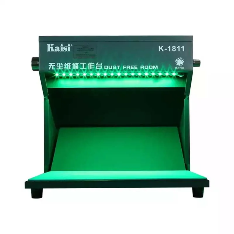 Kaisi Dust Free Working Room Anti-Static Dust Working Bench With Green And white Light For Phone Refurbish Repair Workbench