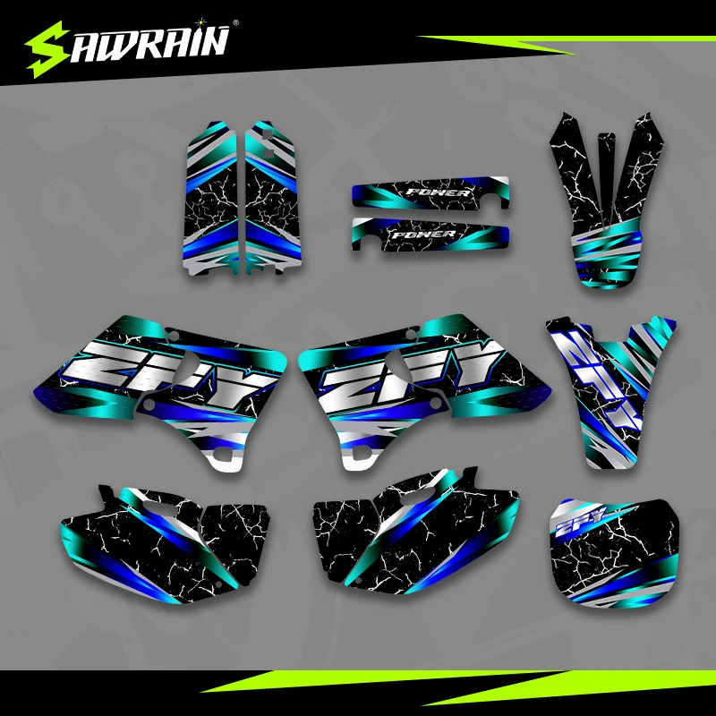 Sawrain Motorcycle Graphics Backgrounds Decal Stickers Kits for YAMAHA 98-02 YZF250 400 426 02
