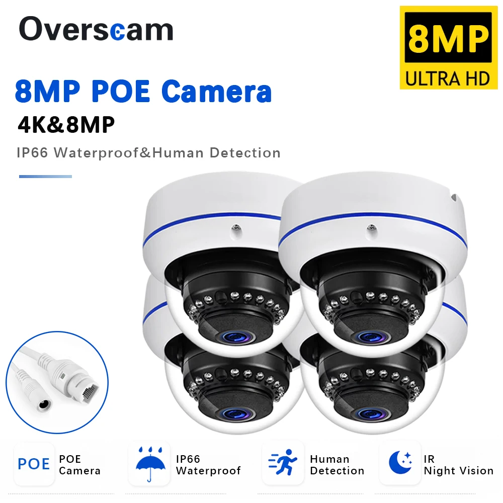 4k-8mp-poe-network-dome-ip-cameras-home-security-1-2-3-4pcs-night-vision-cctv-camera-audio-video-audio-record-video-surveillance