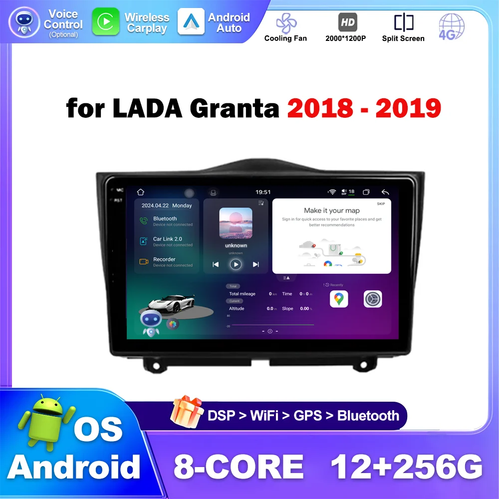 

9 inch for LADA Granta 2011 - 2018 Car Radio Multimedia Video Player GPS Navigation Stereo Wireless Carplay Head Unit WiFi BT