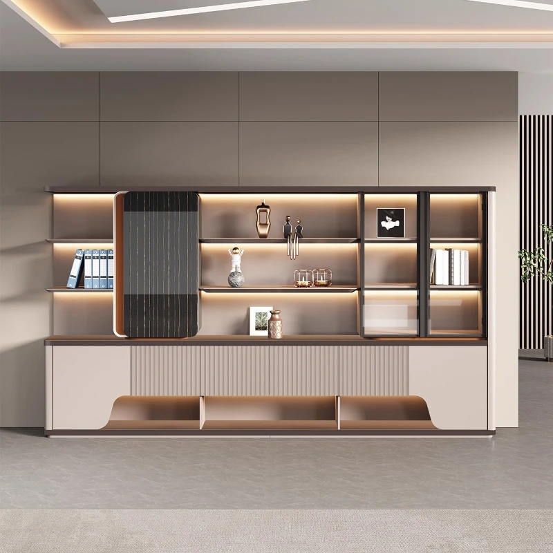 Luxury file cabinet bookcase modern file data cabinet boss office background cabinet Storage locker Multipurpose cabinets