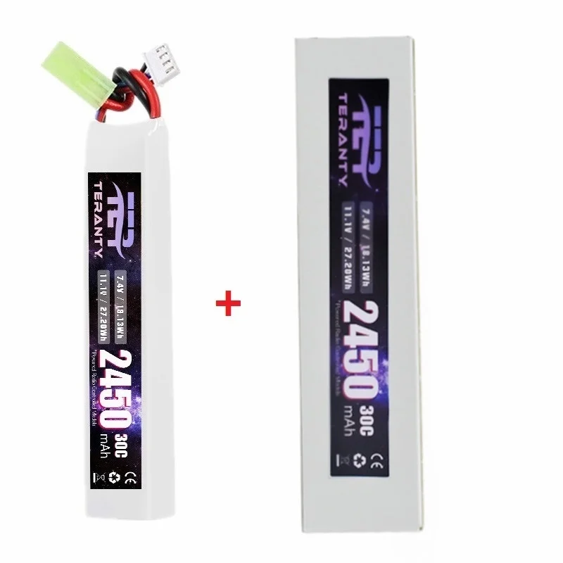 11.1V Lipo Battery for Airsoft Gun 11.1V 3S 2450mAh 30C for Water Guns Airsoft BB Air Pistol Electric Toys 3S Batteries Deans T