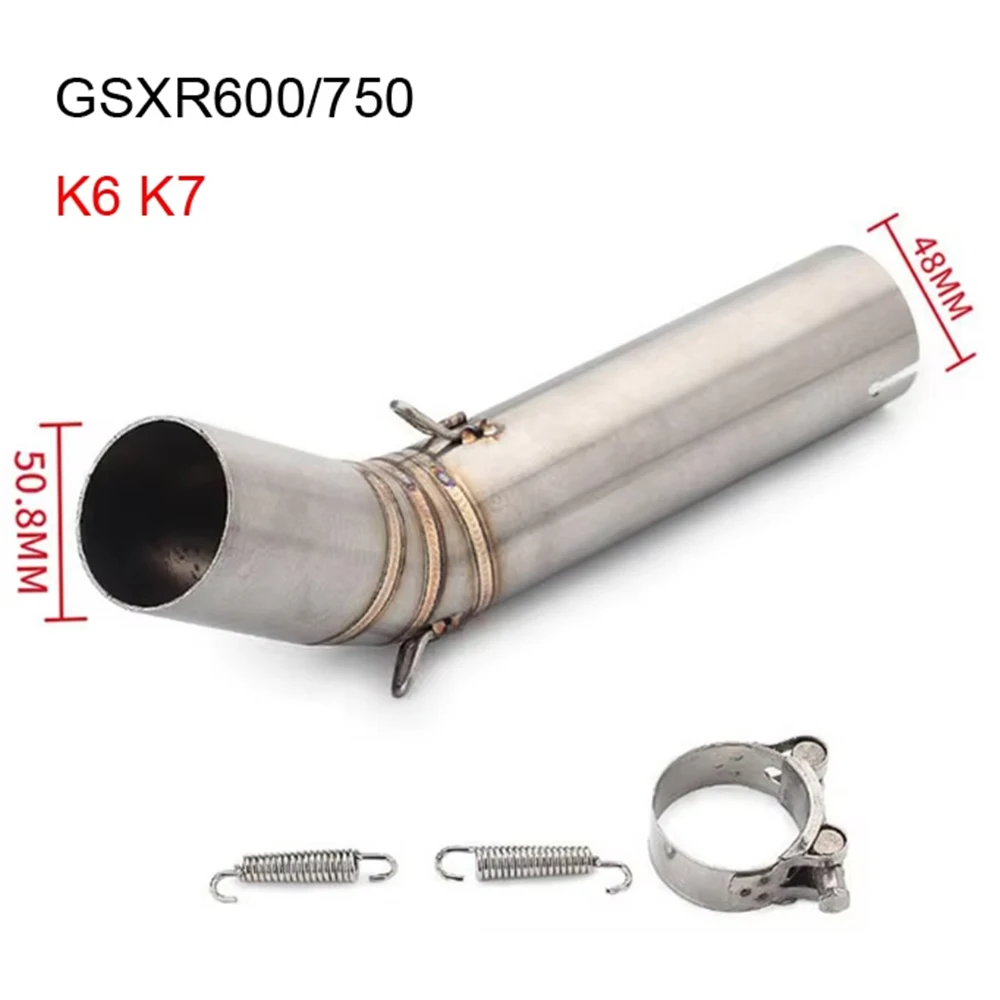 Slip-on cheap for Motorcycle Exhaust Middle Link Pipe Muffler Escape Section Adapter Tube GSXR 600 750 K6/7/8/9/10/11/12/13/14/
