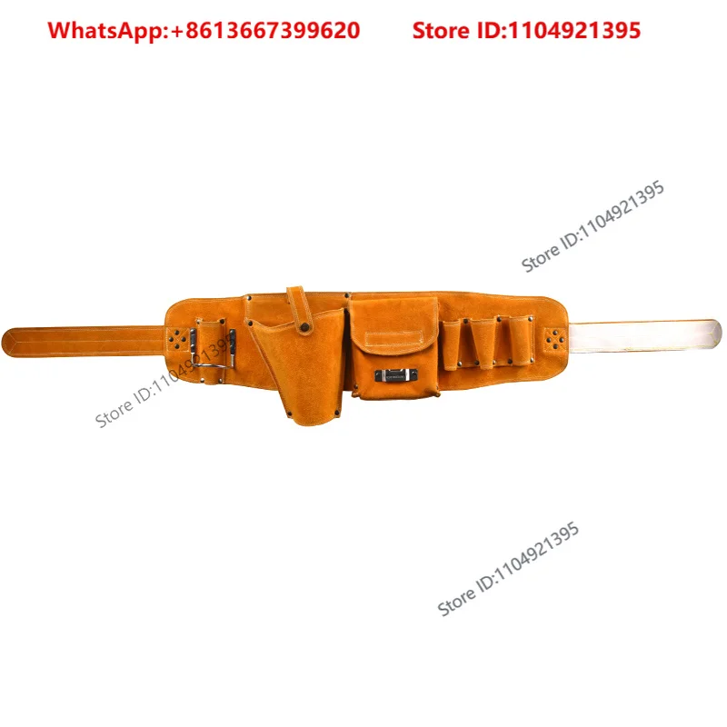 Electrician tool kit, waist bag, small bag, cowhide waist belt, wear-resistant genuine leather, electric drill waist bag