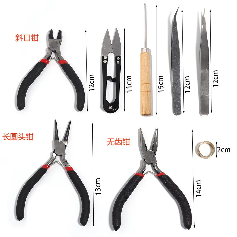 8pcs/set Jewelry Pliers Tools Equipment Kit Long Needle Round Nose Cutting Wire Pliers For DIY Jewelry Making Tool Accessories