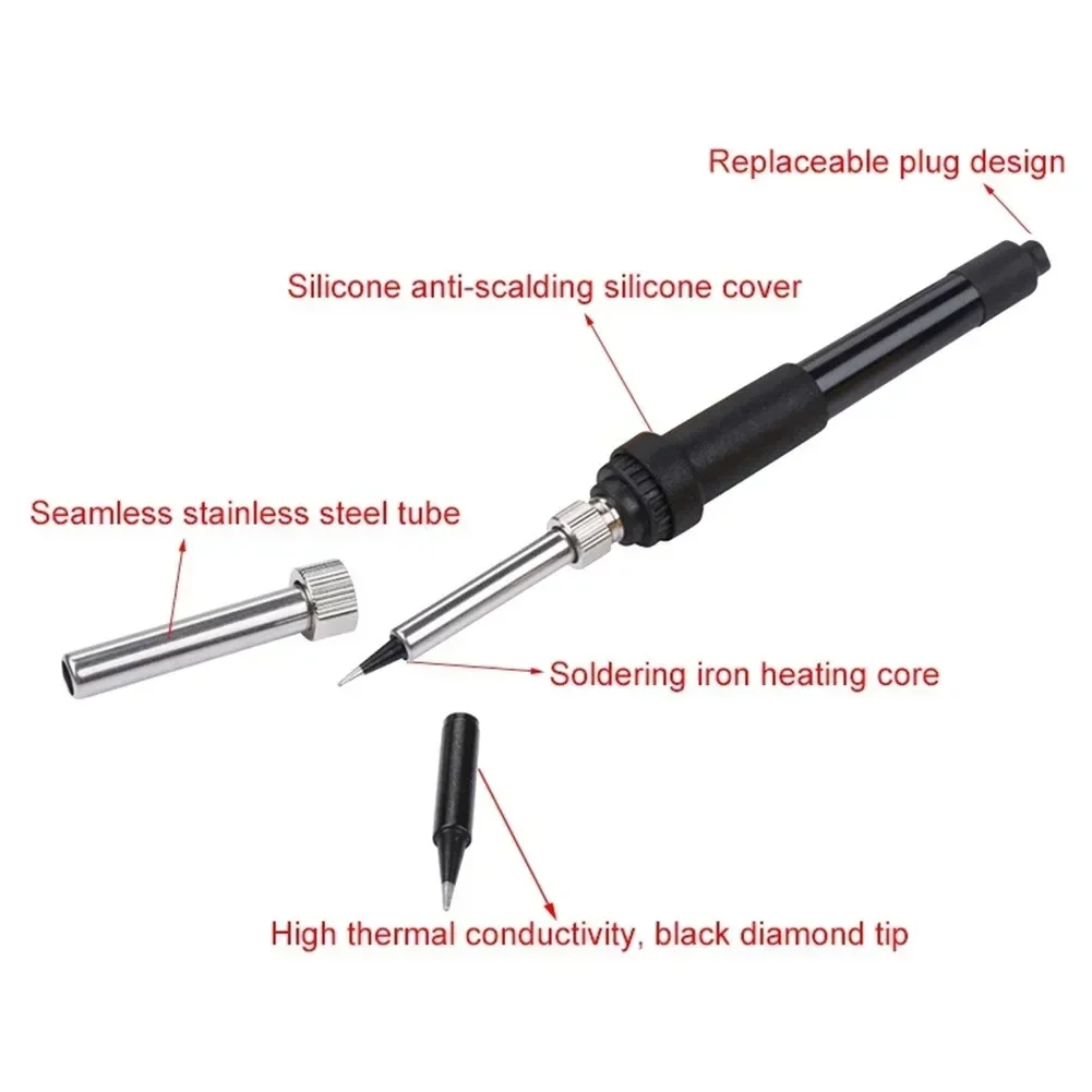 DC12V Car Battery Low Voltage Soldering Iron Electrical Soldering Iron Head Clip Portable 60W About 185mm High Quality