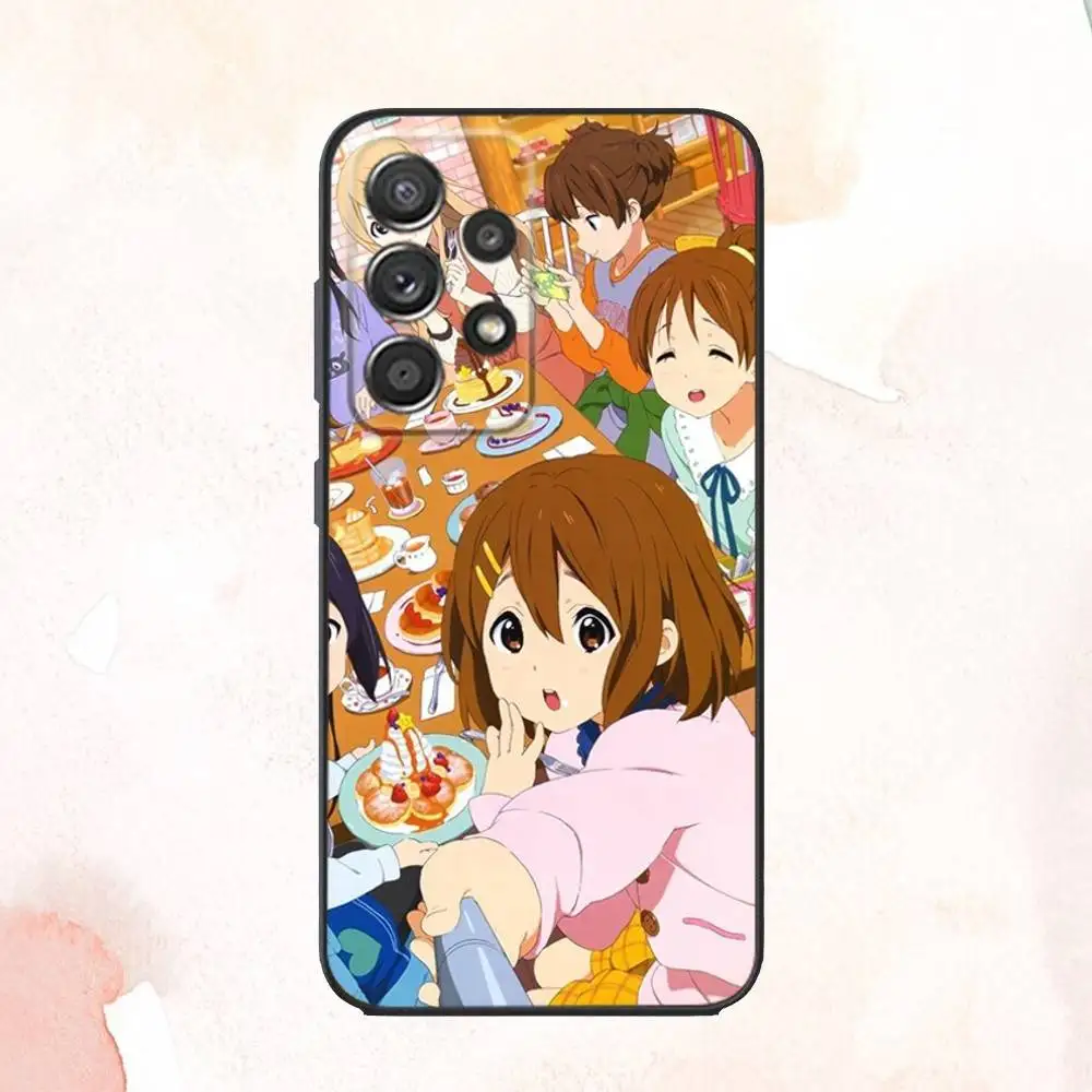 เคสโทรศัพท์ลายอนิเมะ K-K-ON สำหรับ Samsung S25,S24,S21,S22,S23,S30,Ultra,S20,Plus,Fe,Lite,Note,10,9,5G สีดำ