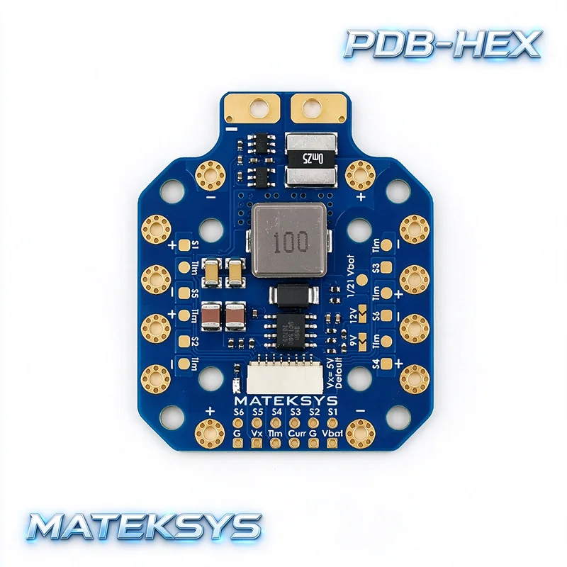 Mateksys PDB-HEX 12S PDB 6~60V DC Input, 5A Regulator, 30.5mm & 20mm Mounting Hole