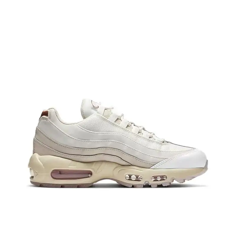 Nike Air Max 95 Retro Shock-absorbing, Anti Slip, Low Cut, Comfortable and Versatile Casual Running Shoes for Women, Beige