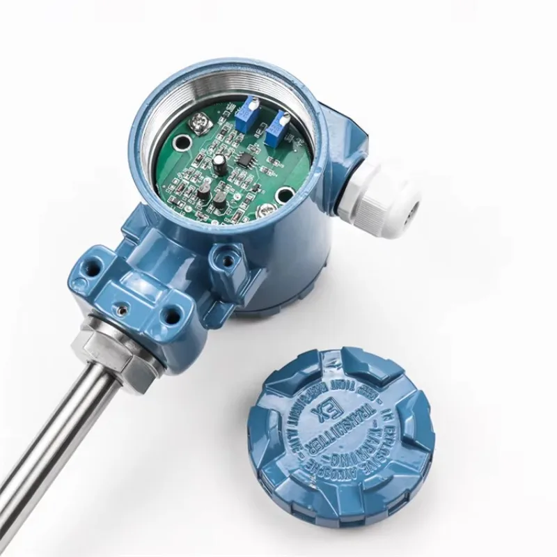 Integrated intelligent  temperature transmitter sensor, explosion-proof thermal resistance thermometer 4-20mA output