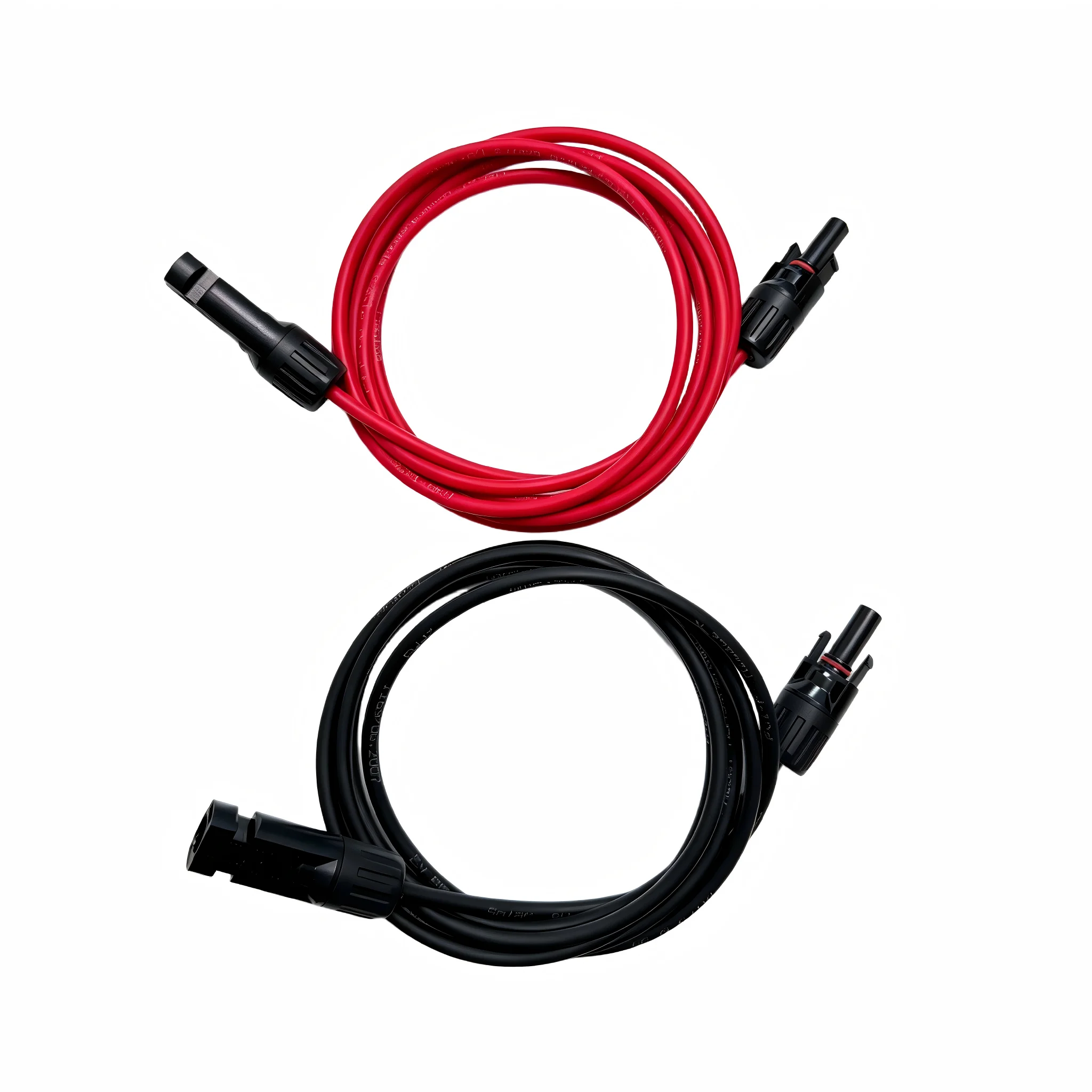 1 Pair Solar Panel Extension Cable Copper Wire 10 12 14 AWG Black and Red with Male Female Connectors For RV Power Station