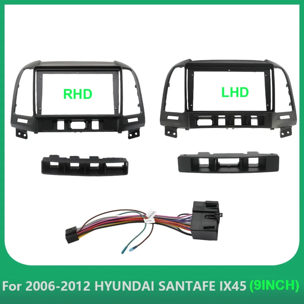 Car radio frame For 2006-2012 HYUNDAI SANTAFE IX45 (9INCH)  Fascias Android MP5 Stereo Player 2Din Head Unit Panel Dash Installa