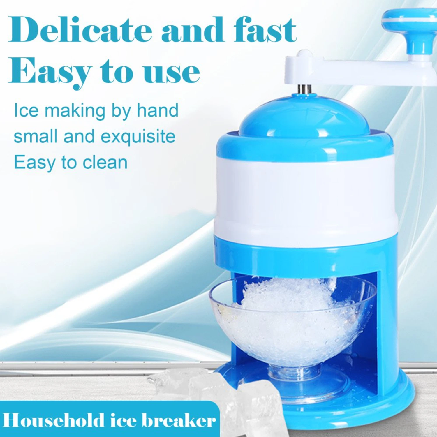 Tritaghiaccio portatile a manovella - Tritaghiaccio domestico e commerciale