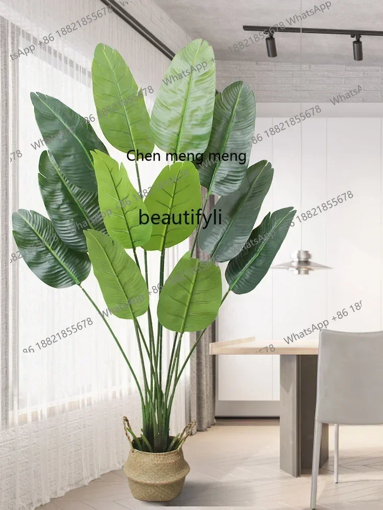 

SS 7304new style zqArtificial Plant Fake Bonsai Decoration Large Green Plant Interior Decoration Living Room Ground Flower Bonsa