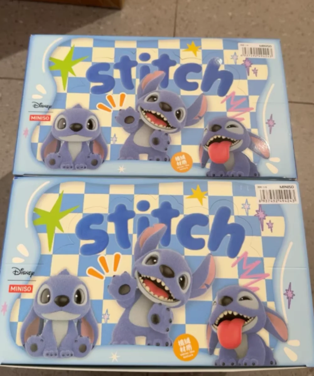 Caja ciega de la serie Stitch, muñeca bonita flocada, caja misteriosa, bolsa sorpresa, decoración de escritorio, adorno, regalo, juguete para coleccionar