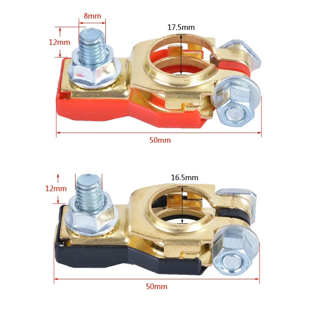 Universal 2Pcs 24V 12V Quick Release Battery Terminals Clamps Car Top Post for Caravan Boat Motorcycle Car Car Accessories