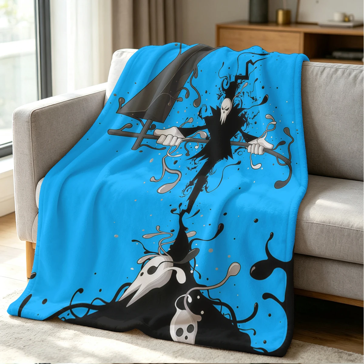 Reaper Soul Blanket Soft Cozy Throw for Sofa Bed Festive Holiday Decor Gift for Kids and Adults,Lightweight and Warm