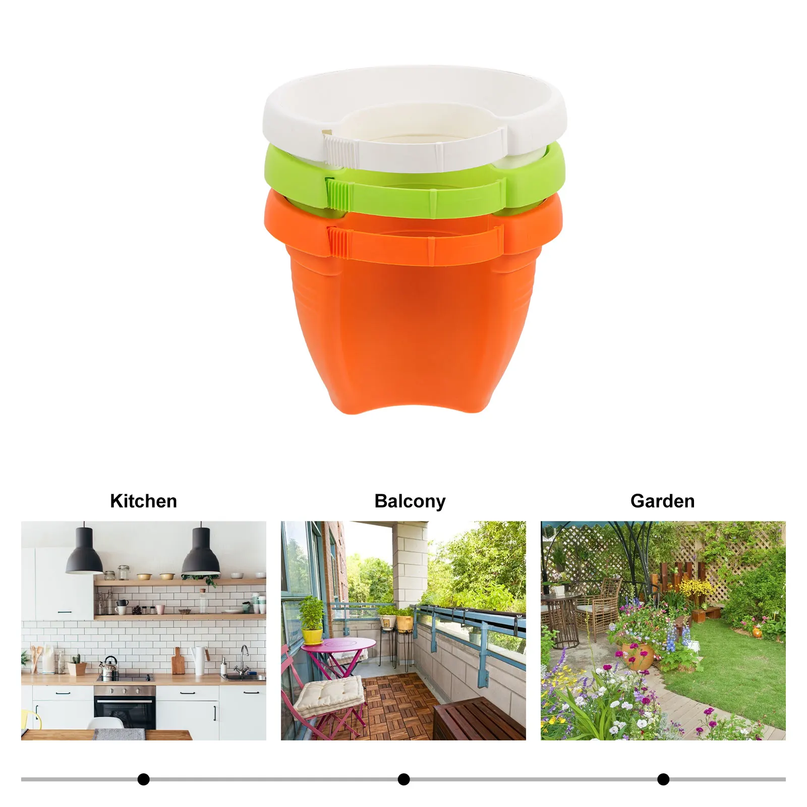 

3 Pcs Pipeline Flower Pots Indoor Outdoor Planters Hanging Flowerpot Craft Durable Plastic Beautiful Garden Decoration