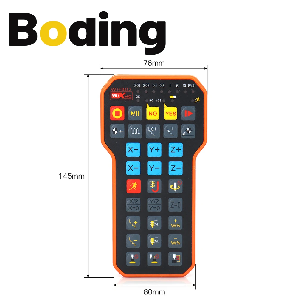 BODING Nc Studio USB Wireless Remote Handle Weihong DSP Control Handle For CNC Engraving Milling Cutting Machine XHC WHB02