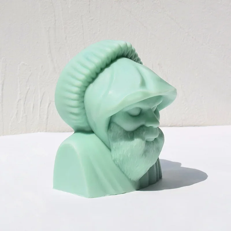 3D DIY Santa Claus Candle Silicone Mold Hat Old Man Candle Mould Christmas Gift Old Man Statue Sculpture Resin Gypsum Molds