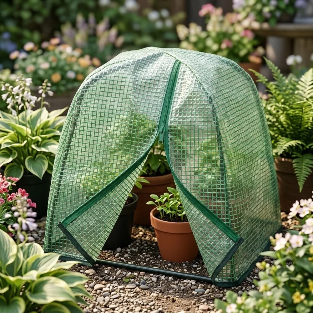 180*90*90cm Gardening Kit Indoor Plant Protection Indoor Outdoor Greenhouse Robust Steel Frame Waterproof Maintenance Mat