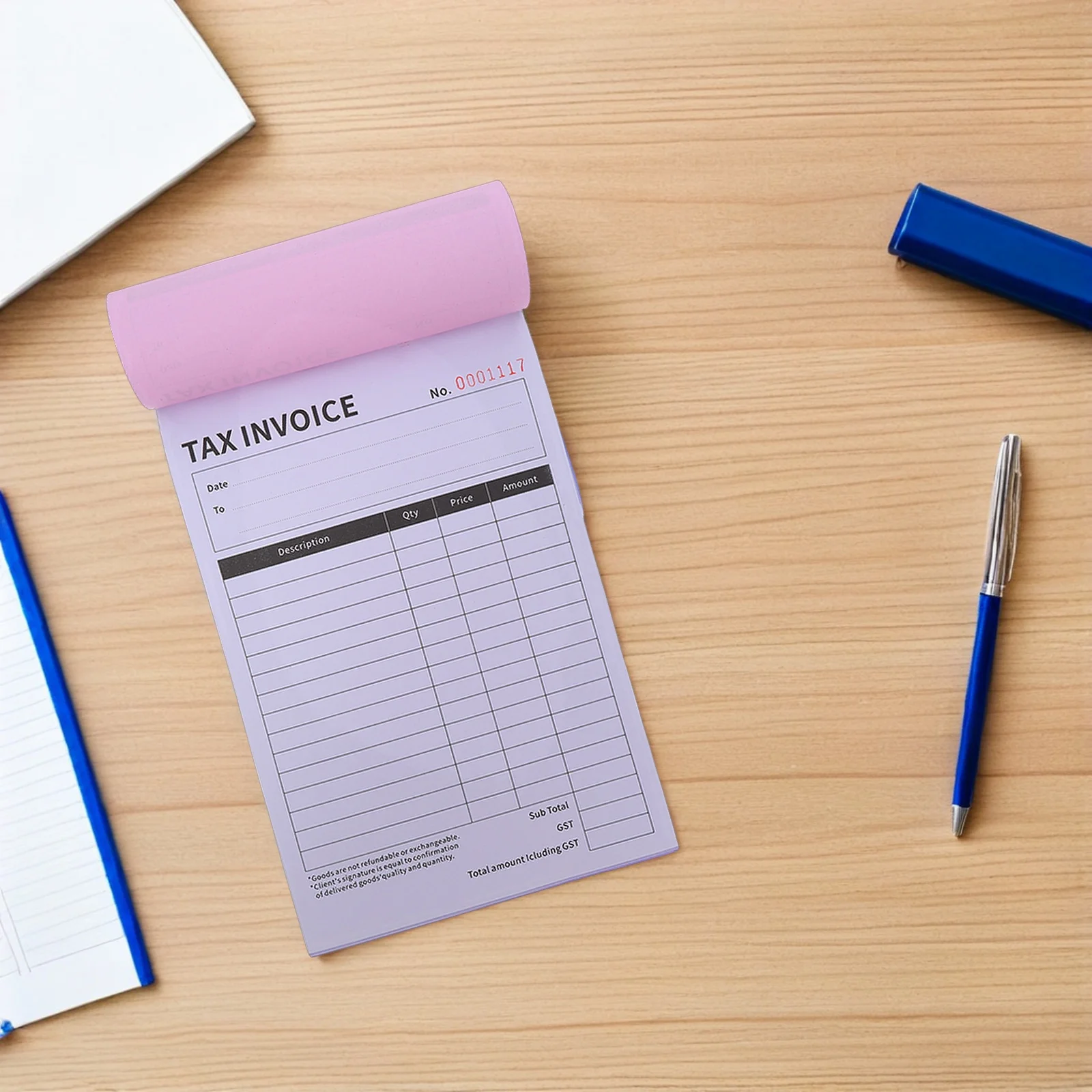 Carbonless Delivery Document Set for Office Use 2 Part Bill Order Form Stackable Secure Packaging Wholesale Supply