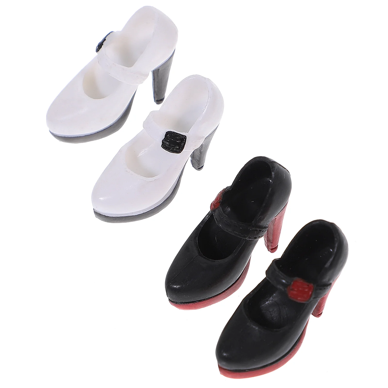 2 Pairs Miniature High Heels Shoes Dress Up Accessory Girls Toys tiny high heels miniature high heels