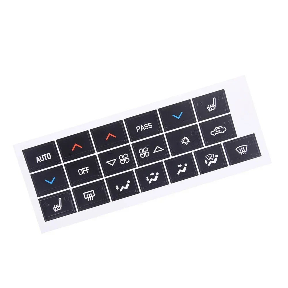 Car Center AC Climate Control Button Stickers Decals Repair Kit for Buick Allure Lucerne Lacrosse 2005-2009 Black