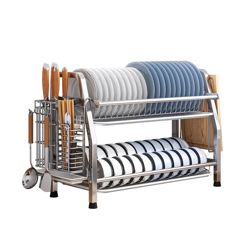 

Kitchen bowl rack, dish storage rack, countertop bowl rack, drain rack multi-layer bowl and chopsticks storage box