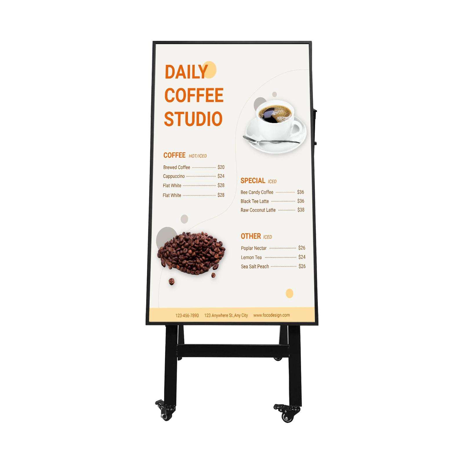 55 65 75 Inch Ultra-High Brightness Wall Mounted LCD Digital Signage Indoor Android Advertising Screen Animation for Retail