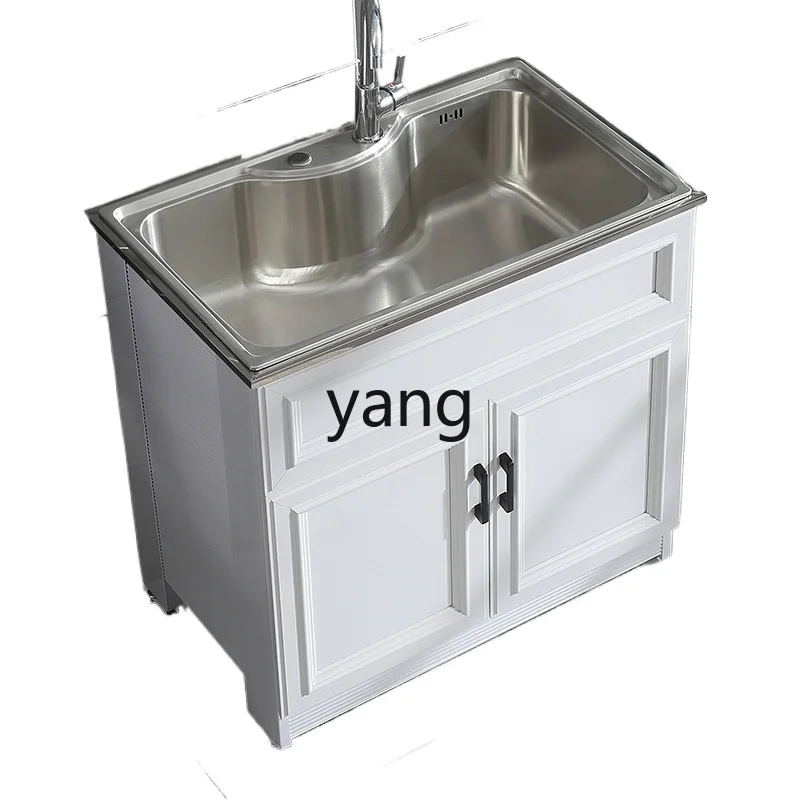 

CX Aluminum Alloy Sink Cabinet Balcony Laundry Tub Kitchen Vegetable Basin