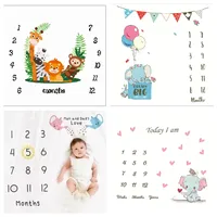 Background Blankets Play Mat Calendar Boy Girl Newborn Photography Props Cloth Photo Accessories Baby Milestone Photo Props