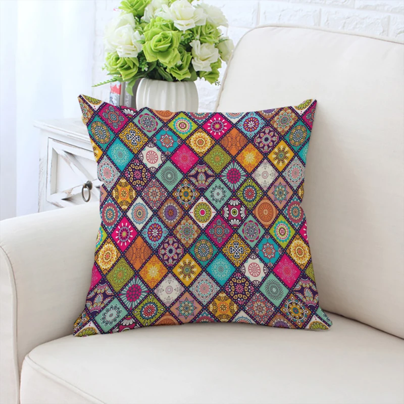 

Bohemian Pillow Cases Decorative Pillows Covers Cushions Home Decor Cushion Cover 45x45 Pillowcases 50x50 Pillowcase 40x40 Sofa